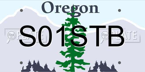 S01STB Oregon License Plate
