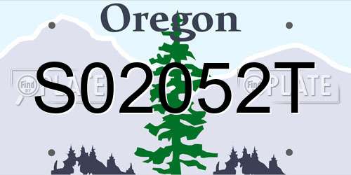 S02052T Oregon License Plate
