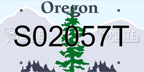 S02057T Oregon License Plate