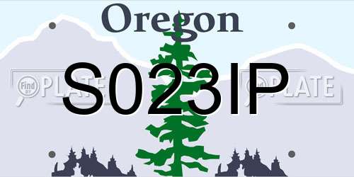 S023IP Oregon License Plate