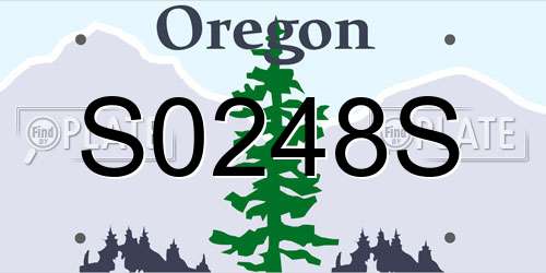 S0248S Oregon License Plate