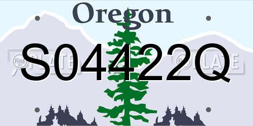 S04422Q Oregon License Plate