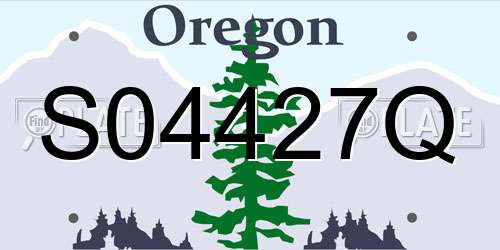 S04427Q Oregon License Plate