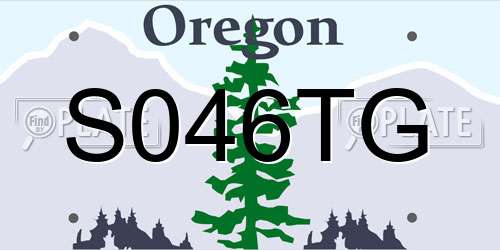 S046TG Oregon License Plate