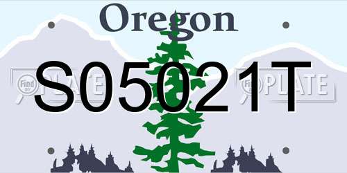 S05021T Oregon License Plate