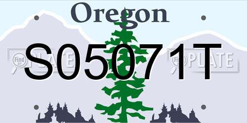 S05071T Oregon License Plate