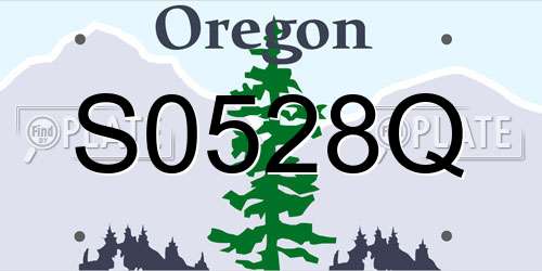 S0528Q Oregon License Plate