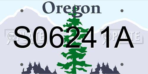 S06241A Oregon License Plate