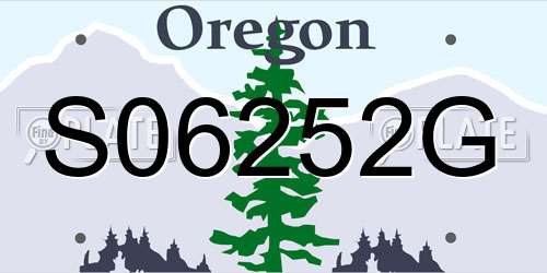 S06252G Oregon License Plate