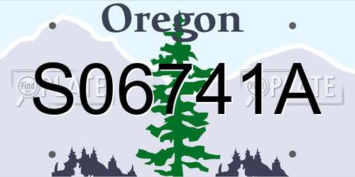 S06741A Oregon License Plate