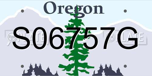S06757G Oregon License Plate