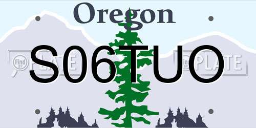 S06TUO Oregon License Plate