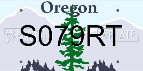 S079RT Oregon License Plate