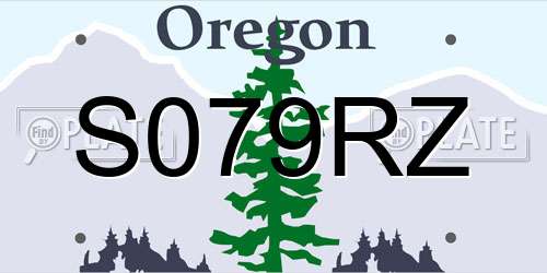 S079RZ Oregon License Plate