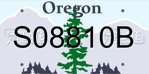 S08810B Oregon License Plate