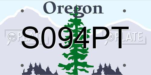 S094PT Oregon License Plate