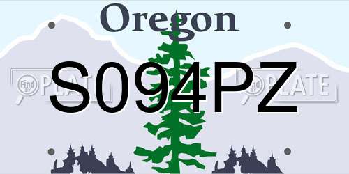 S094PZ Oregon License Plate