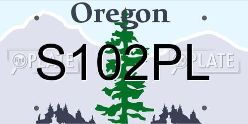 S102PL Oregon License Plate