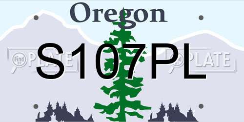 S107PL Oregon License Plate