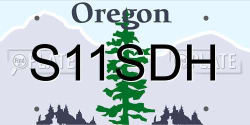 S11SDH Oregon License Plate