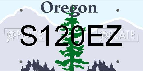 S120EZ Oregon License Plate