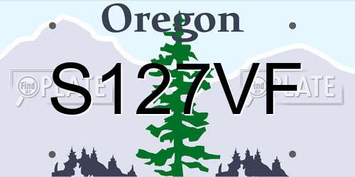 S127VF Oregon License Plate