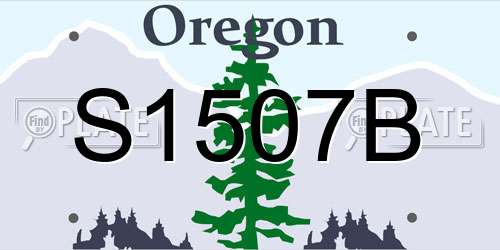 S1507B Oregon License Plate