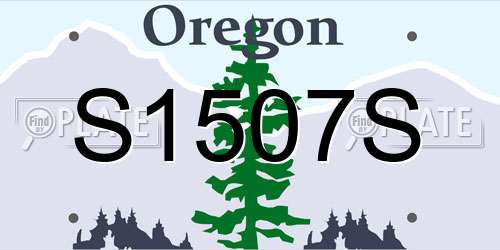 S1507S Oregon License Plate