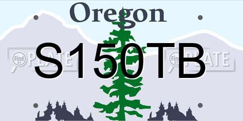 S150TB Oregon License Plate
