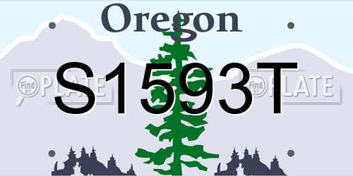 S1593T Oregon License Plate