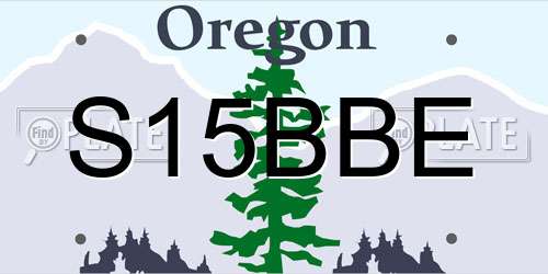 S15BBE Oregon License Plate