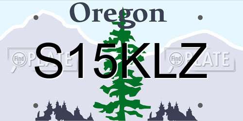 S15KLZ Oregon License Plate