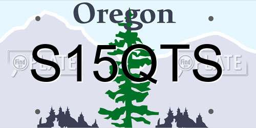 S15QTS Oregon License Plate