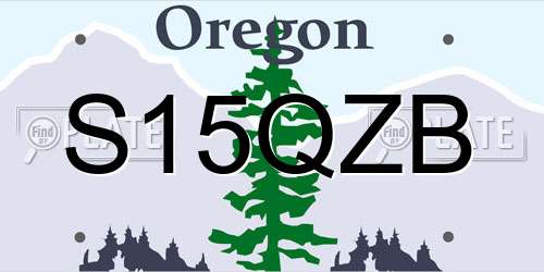 S15QZB Oregon License Plate