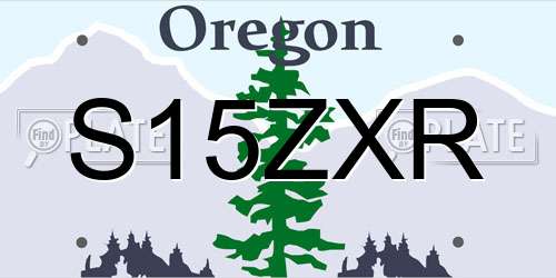 S15ZXR Oregon License Plate