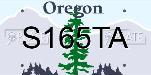 S165TA Oregon License Plate