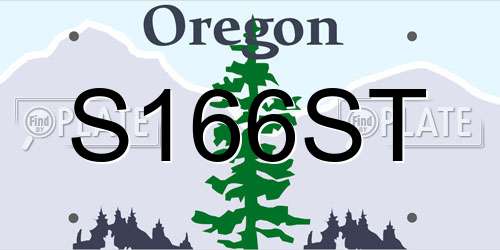S166ST Oregon License Plate