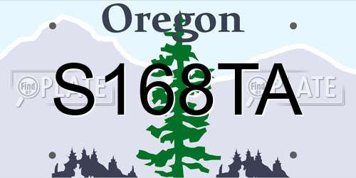 S168TA Oregon License Plate