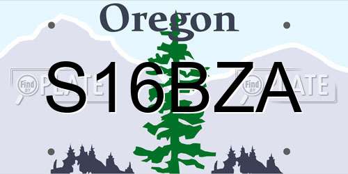 S16BZA Oregon License Plate