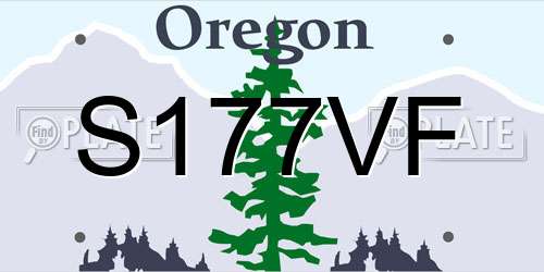 S177VF Oregon License Plate