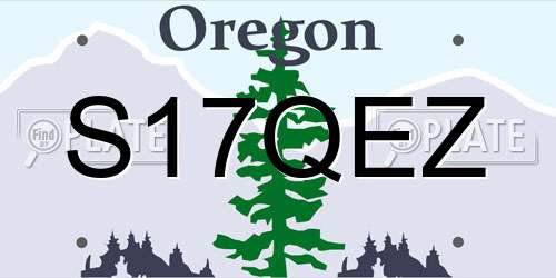 S17QEZ Oregon License Plate