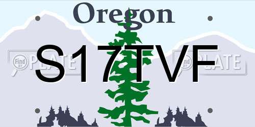 S17TVF Oregon License Plate