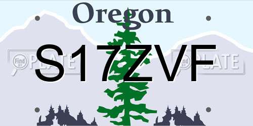 S17ZVF Oregon License Plate