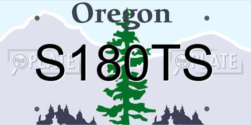S180TS Oregon License Plate
