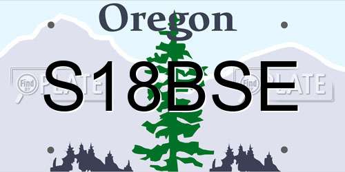 S18BSE Oregon License Plate