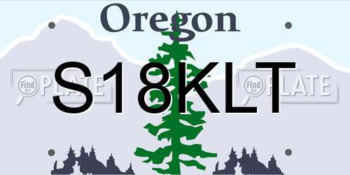 S18KLT Oregon License Plate