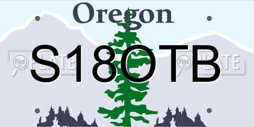 S18OTB Oregon License Plate