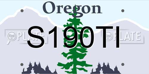 S190TI Oregon License Plate