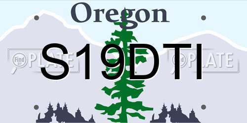 S19DTI Oregon License Plate