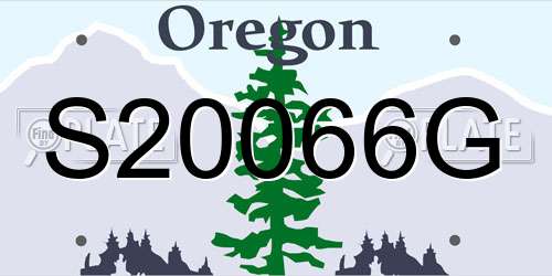 S20066G Oregon License Plate